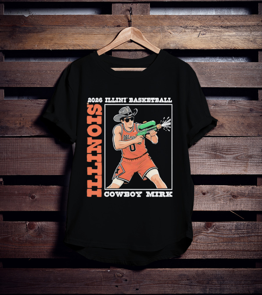 2026 Illinois Basketball Cowboy Mirk T-Shirt