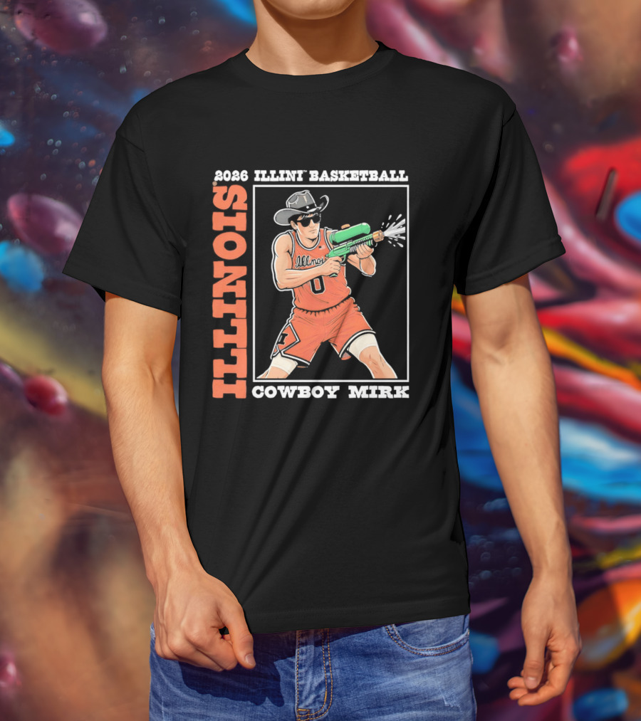 2026 Illinois Basketball Cowboy Mirk T-Shirt