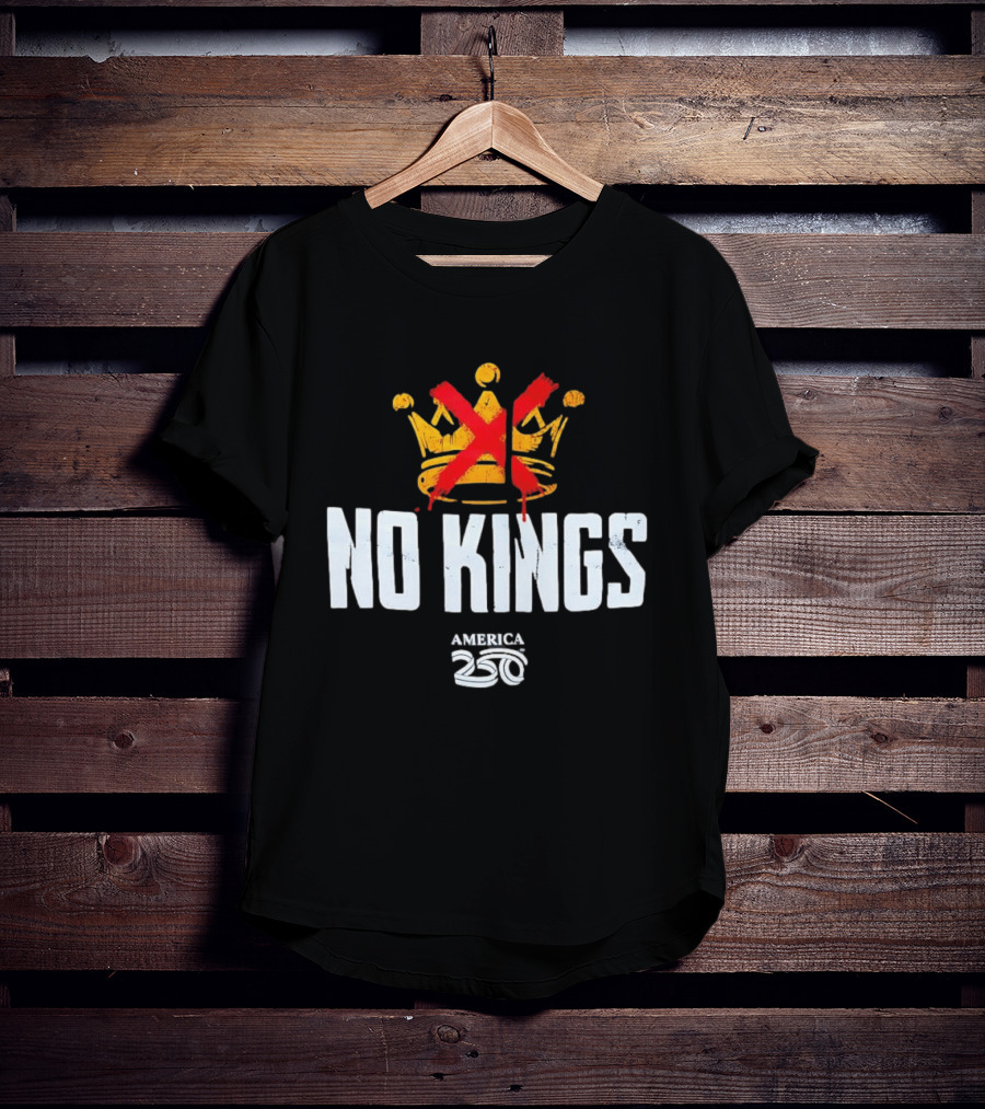 No Kings America 250 Crown Crossed Out T-Shirt
