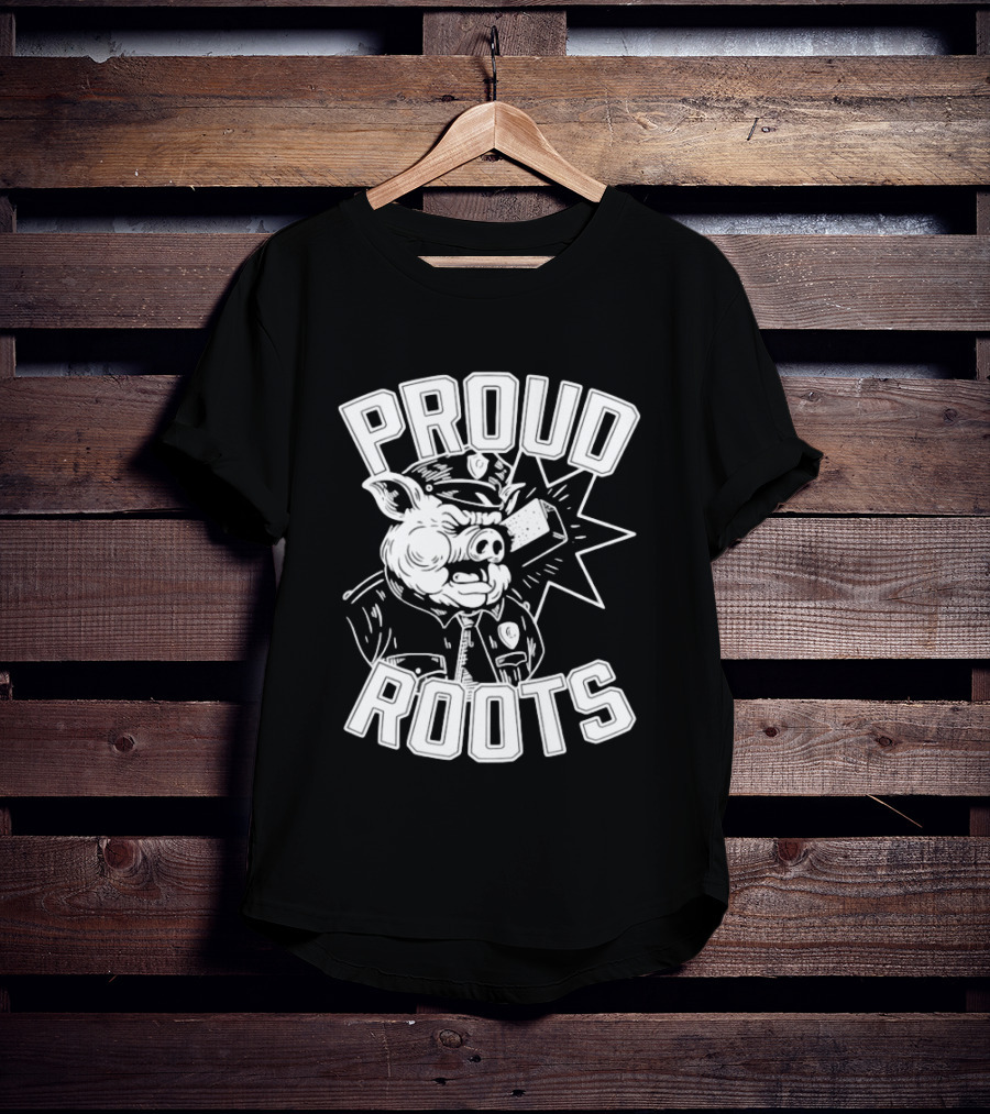 Proud Roots Pig Police Uniform Stars And Stripes T-Shirt