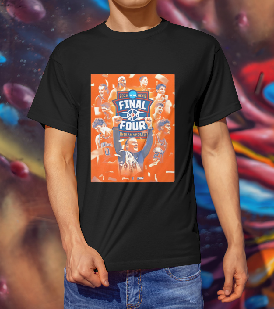 2026 NCAA Men's Final Four Indianapolis Illinois Illini Basketball T-Shirt