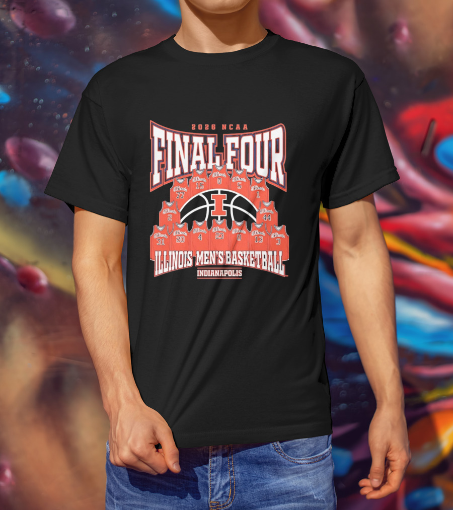 2026 NCAA Final Four Illinois Men's Basketball Indianapolis T-Shirt