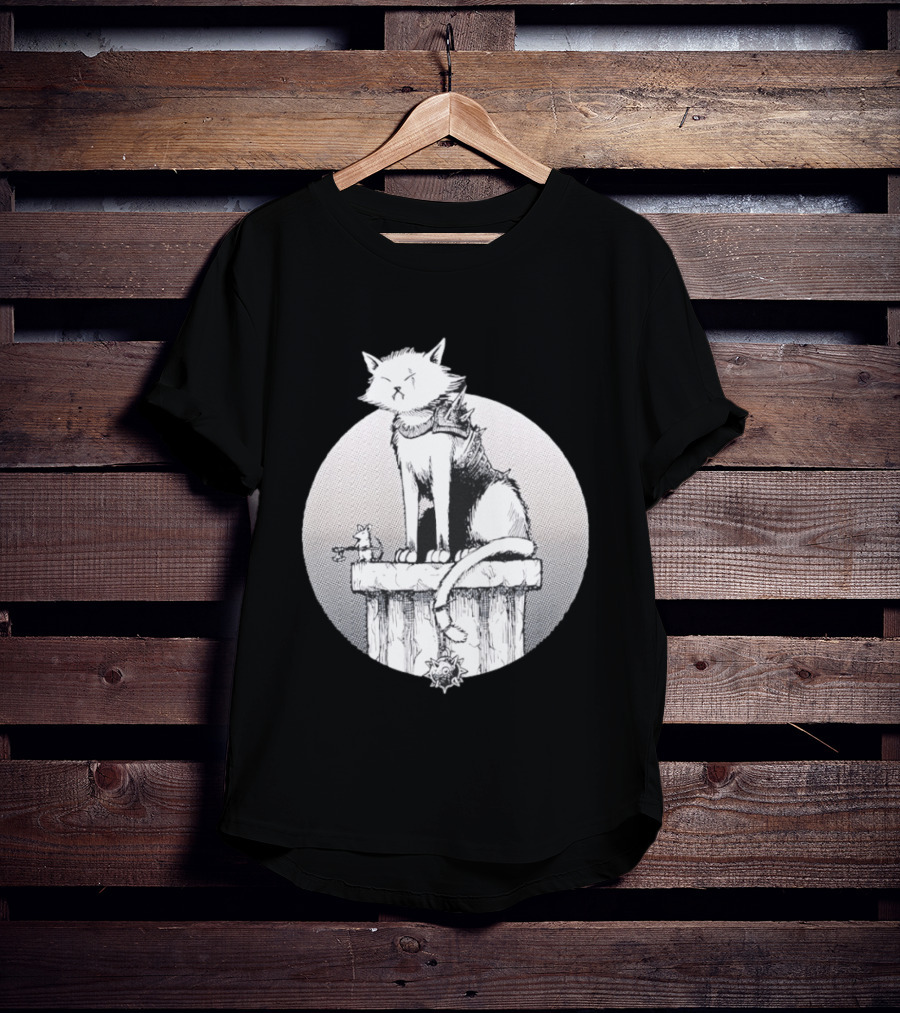 Unlikely Companions White Cat Armor Mouse Weapon Adventure T-Shirt
