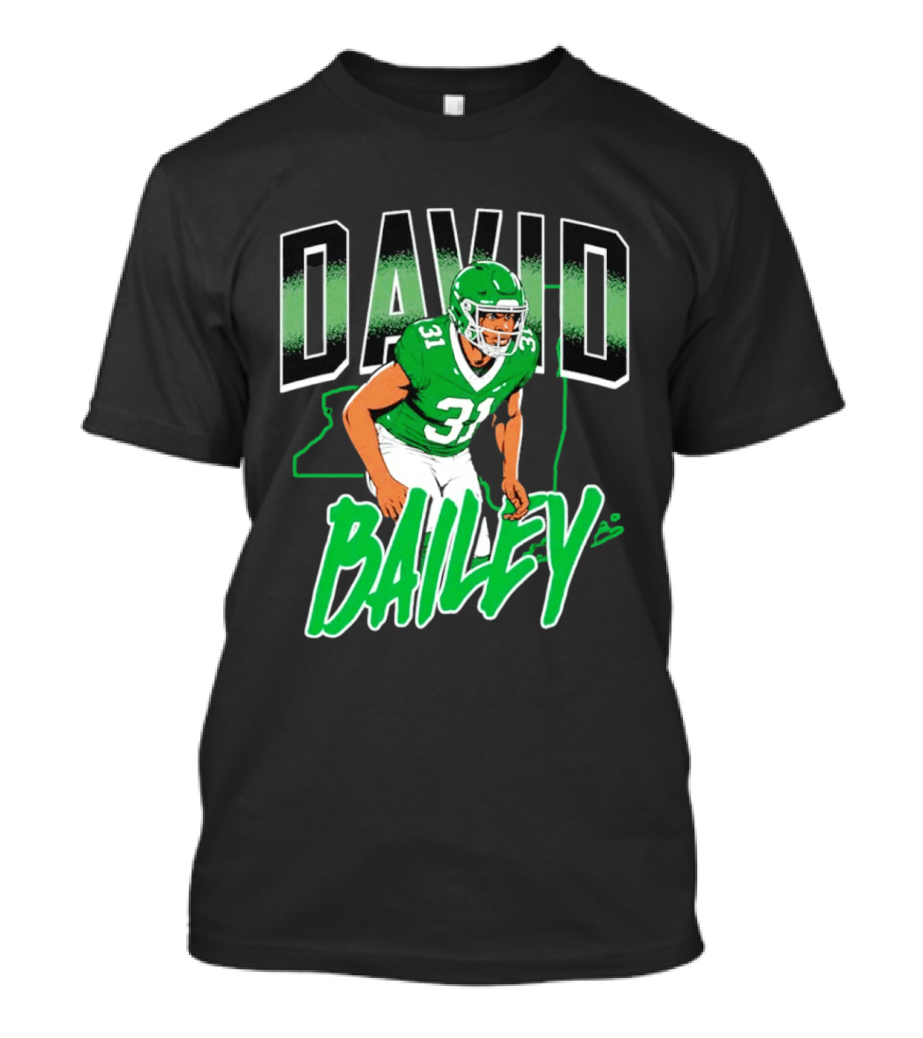 David Bailey New York Jets Football Number 31 Athletics T-Shirt