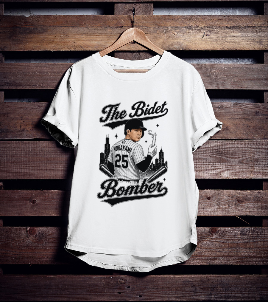 Murakami The Bidet Bomber 25 Baseball City Skyline T-Shirt