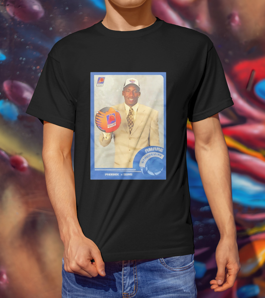 Amar'e Stoudemire Phoenix Suns Basketball Card 2002 Rookie NBA Trading Collectible T-Shirt