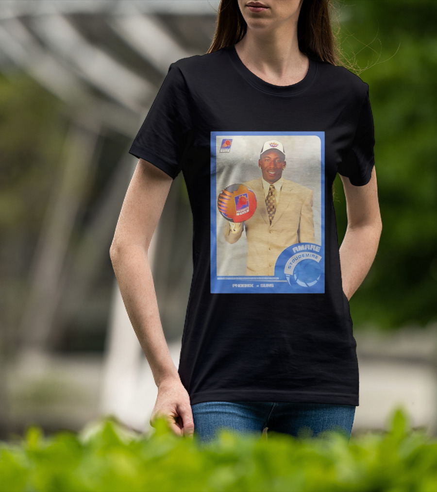 Amar'e Stoudemire Phoenix Suns Basketball Card 2002 Rookie NBA Trading Collectible T-Shirt