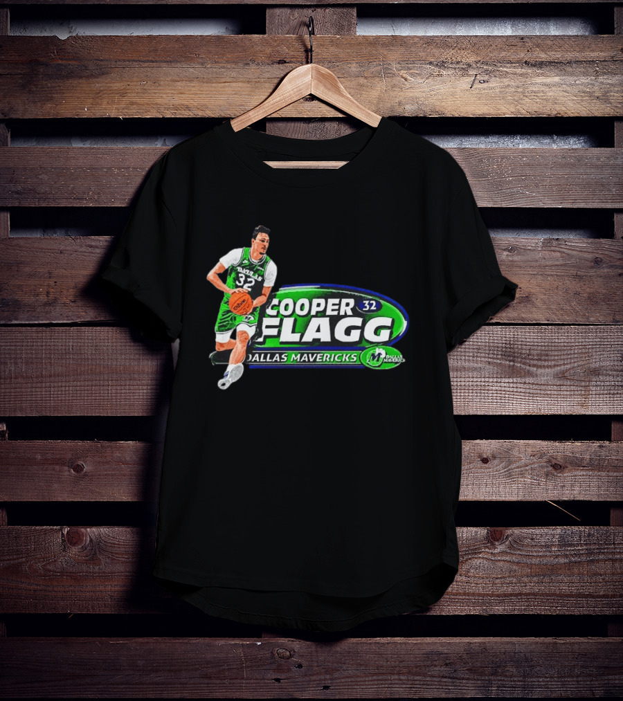 Cooper Flagg Dallas Mavericks 32 ROY Basketball Player T-Shirt