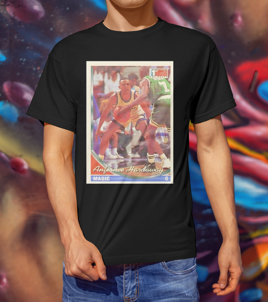 Anfernee Hardaway Magic G First Round NBA Draft 1993 Basketball Card T-Shirt
