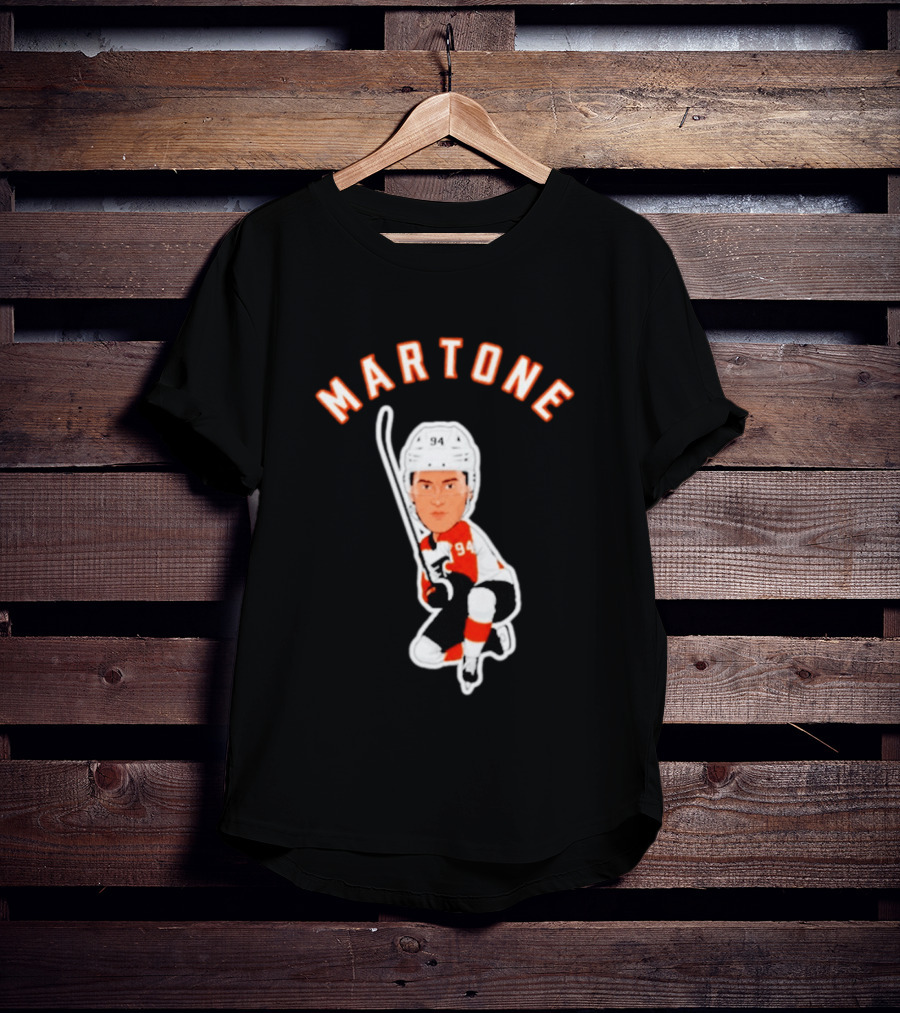 Philadelphia Flyers Porter Martone 94 Hockey Caricature T-Shirt