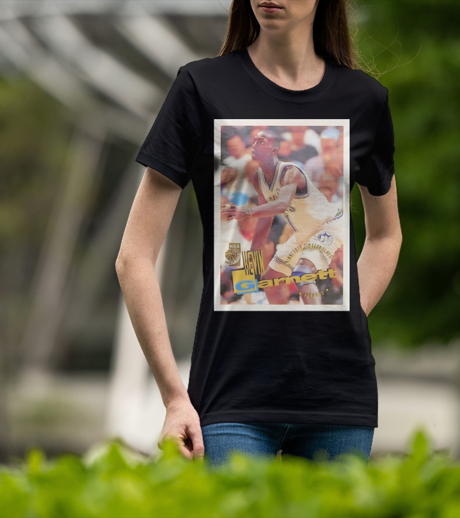 Kevin Garnett NBA 1995 Minnesota Timberwolves Rookie Card Forward T-Shirt