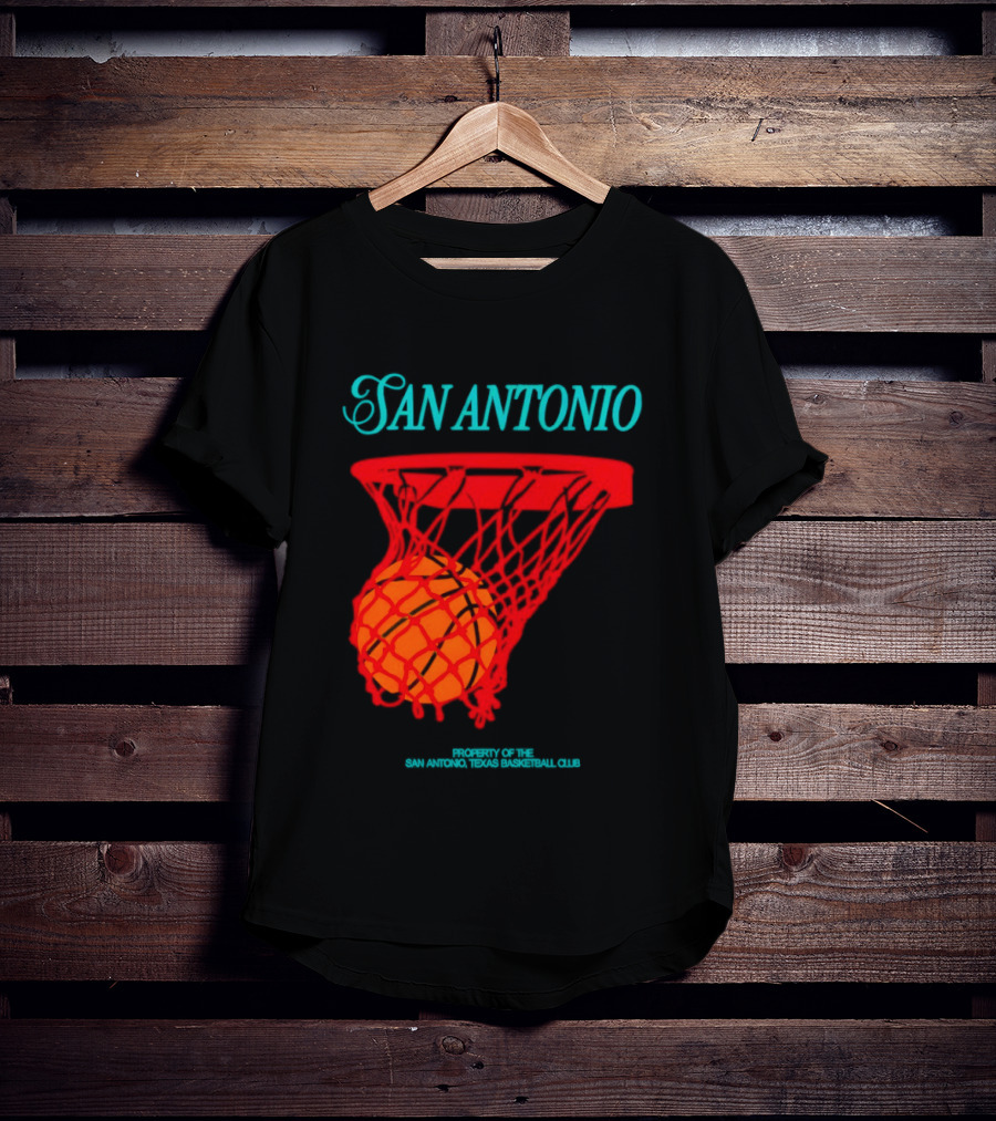 San Antonio Spurs Basketball Property Of The San Antonio Texas Basketball Club T-Shirt