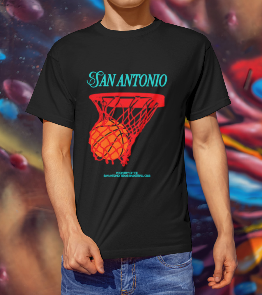 San Antonio Spurs Basketball Property Of The San Antonio Texas Basketball Club T-Shirt