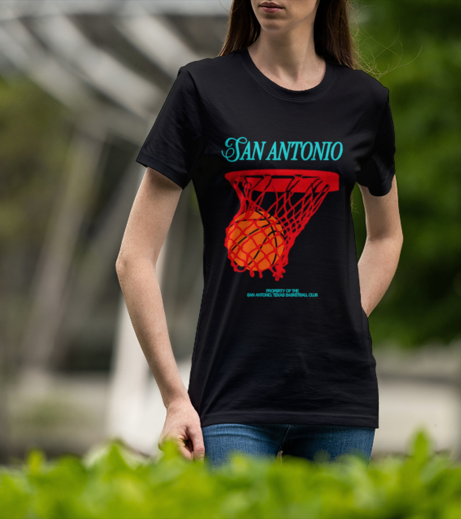 San Antonio Spurs Basketball Property Of The San Antonio Texas Basketball Club T-Shirt