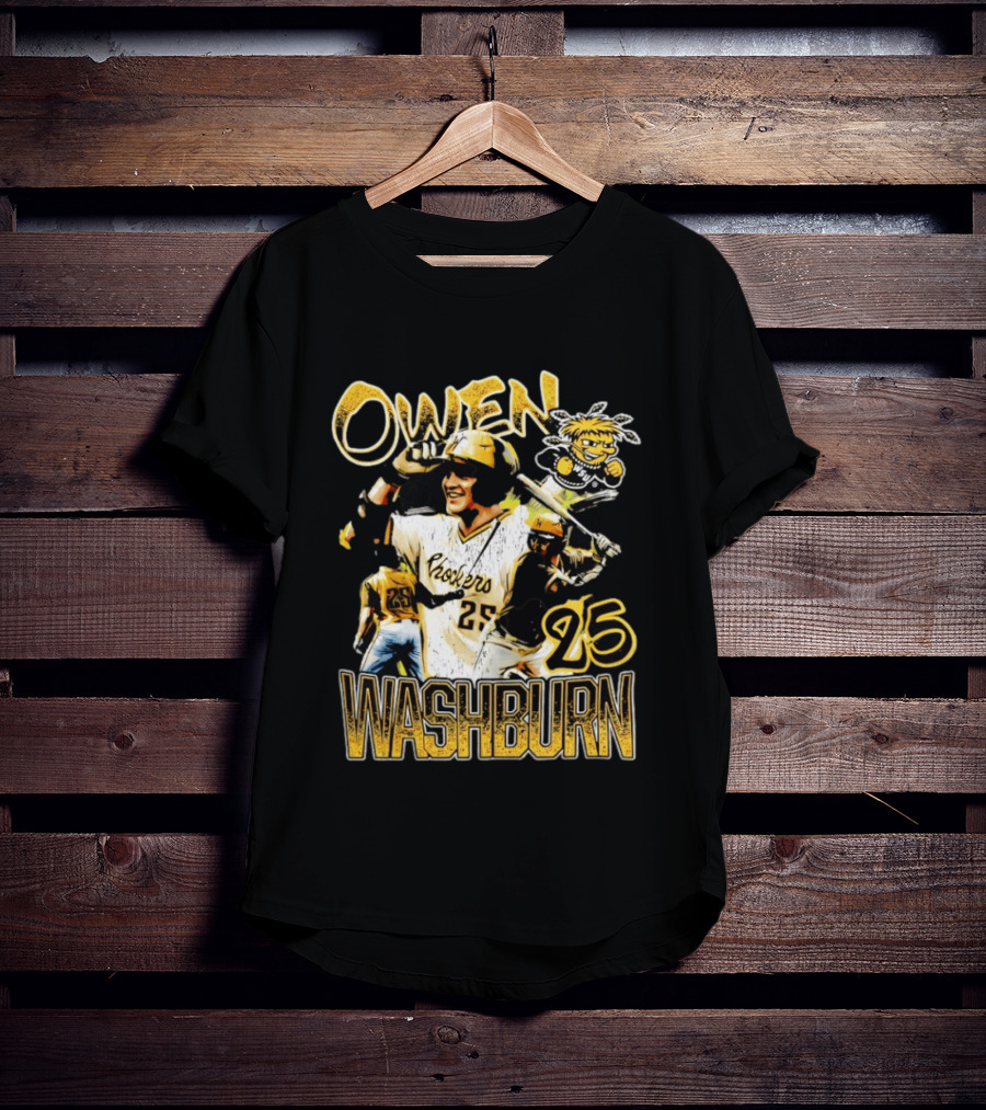 Owen Washburn Wichita State Shockers Baseball Celebration 25 T-Shirt