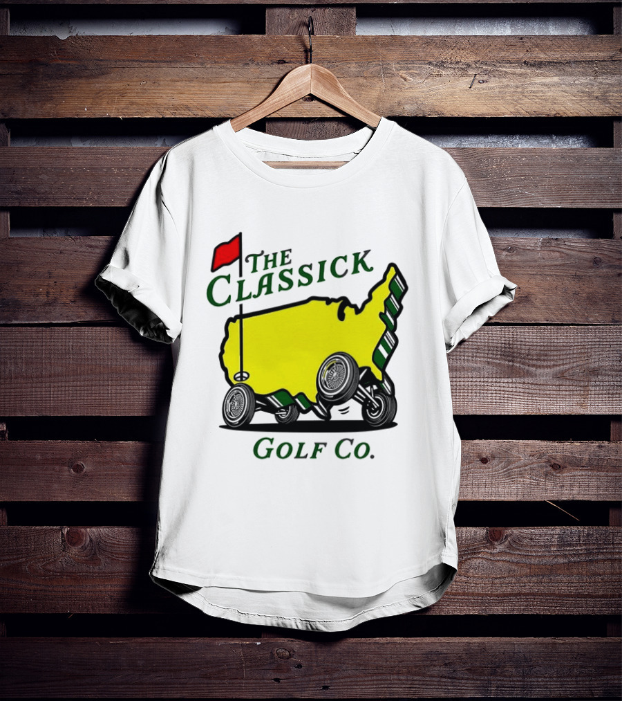 The Classick Golf Co Masters USA Map Golf Cart T-Shirt