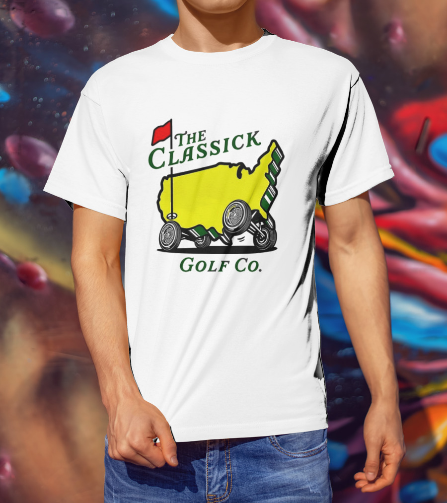 The Classick Golf Co Masters USA Map Golf Cart T-Shirt