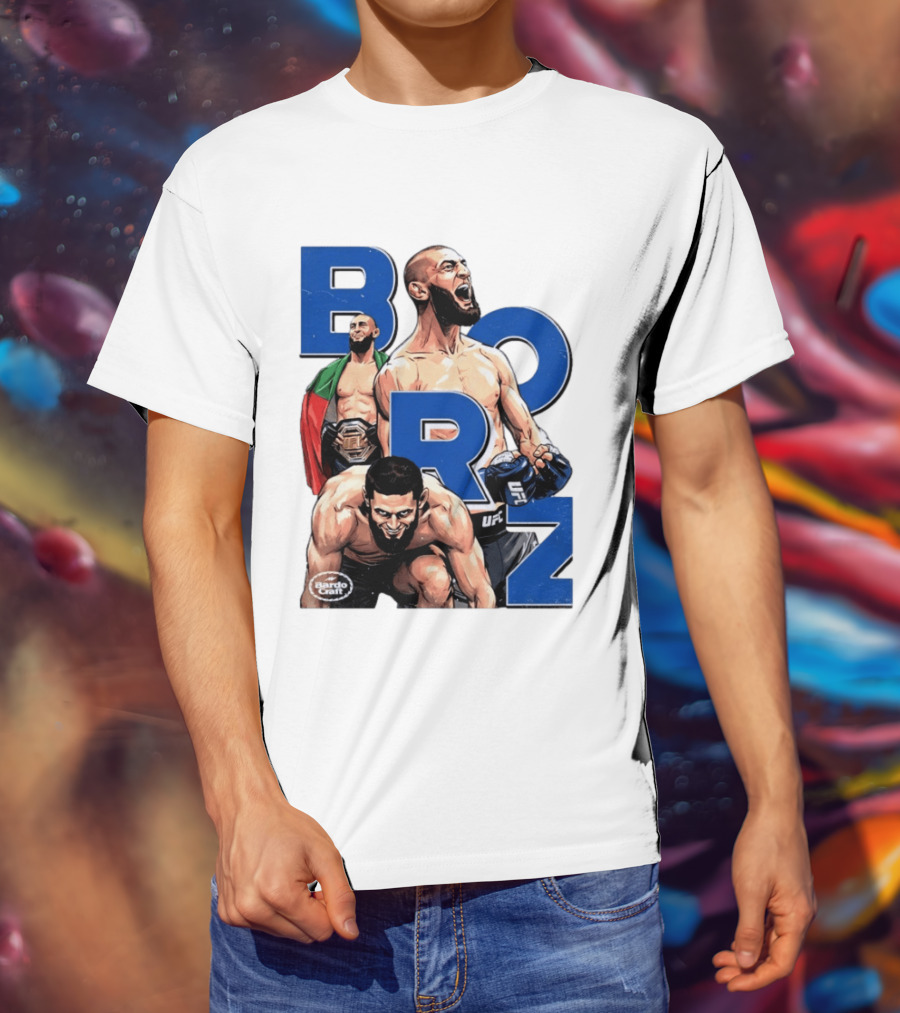 Borz Khamzat Chimaev UFC Fighter Illustrated T-Shirt