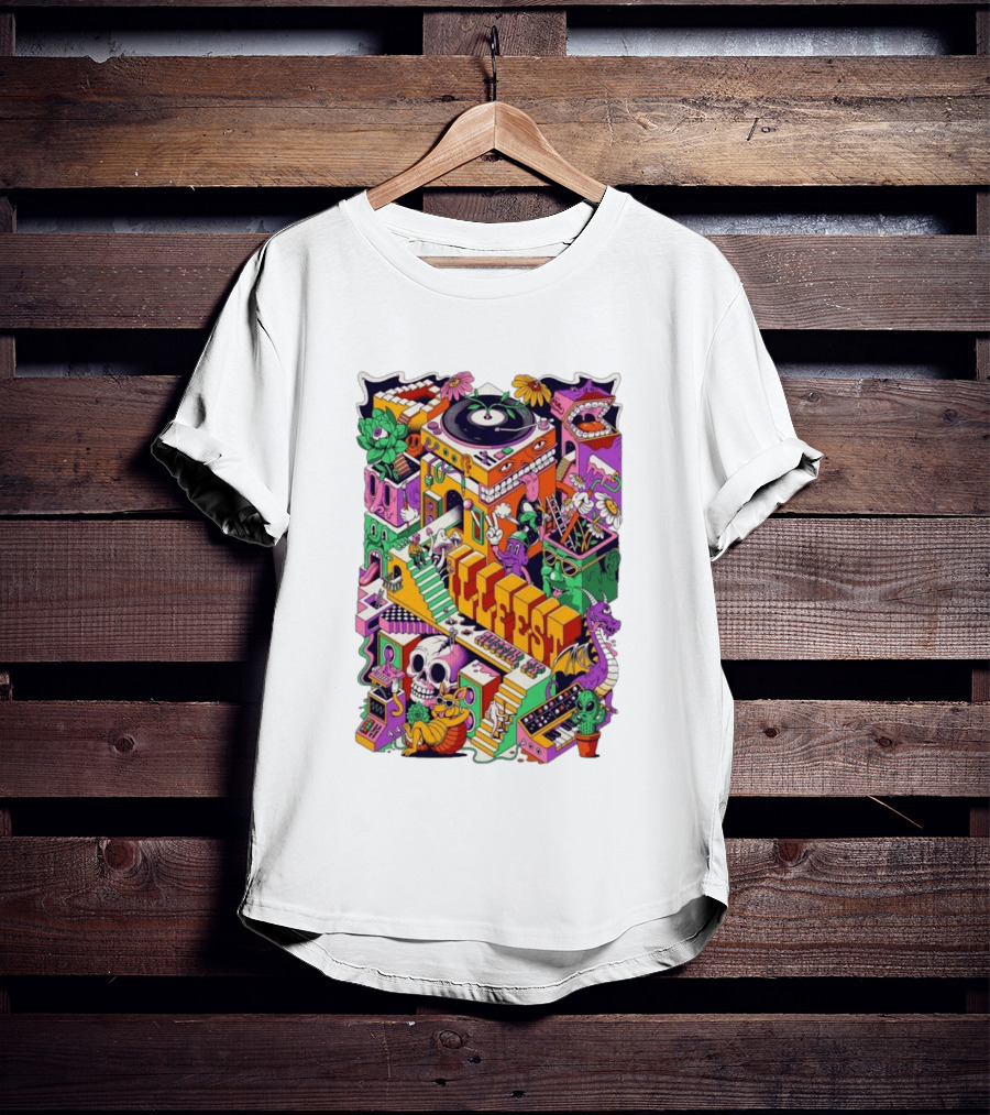 ILLfest 2026 Hostin TX Skeleton Alien Dragon DJ Event T-Shirt