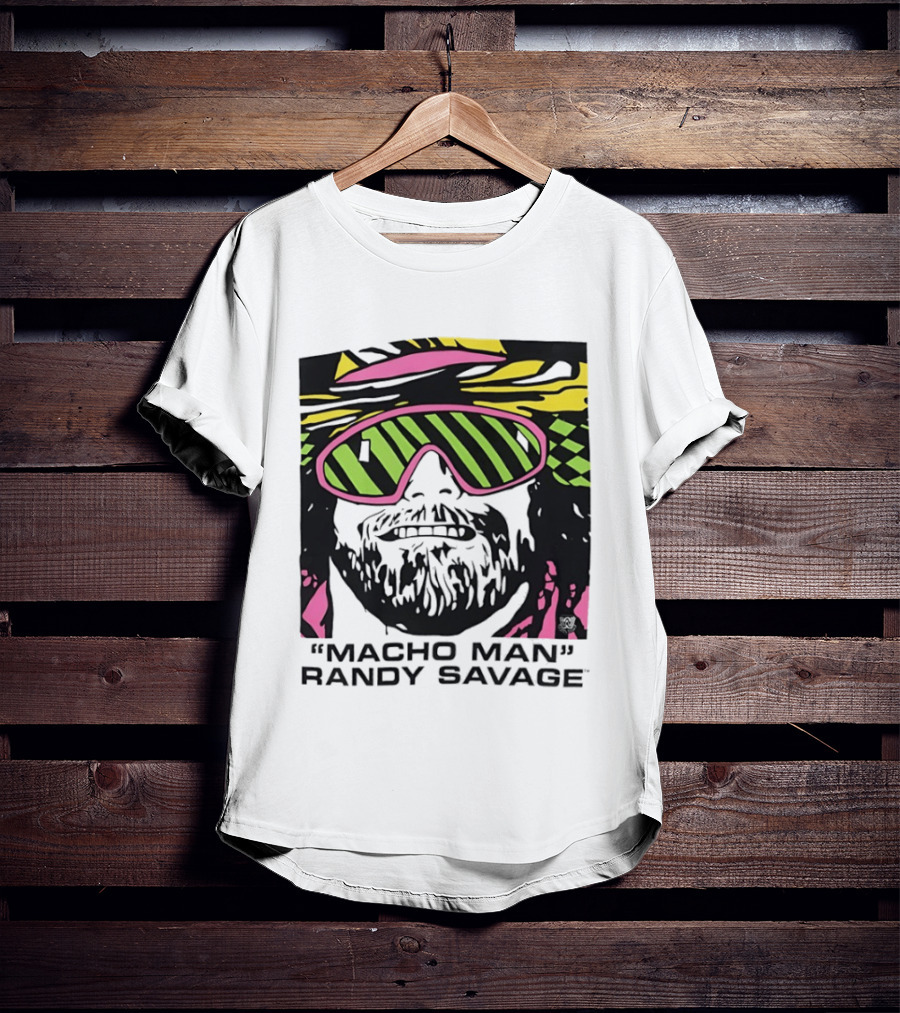 Macho Man Randy Savage Retro Style Neon T-Shirt