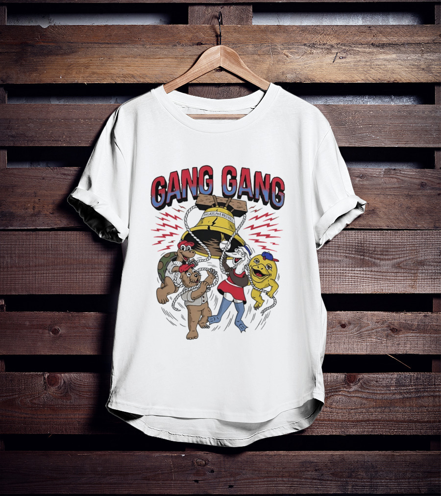 Philadelphia Phillies Liberty Bell Characters Gang Gang T-Shirt