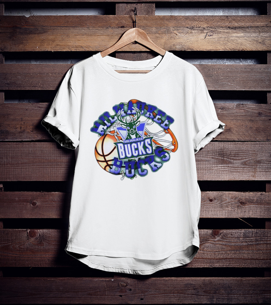 Milwaukee Bucks Basketball Hoop Deer T-Shirt