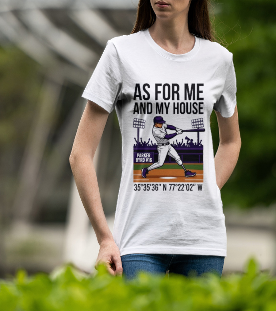 As For Me And My House Parker Byrd 2026 Baseball Coordinates T-Shirt