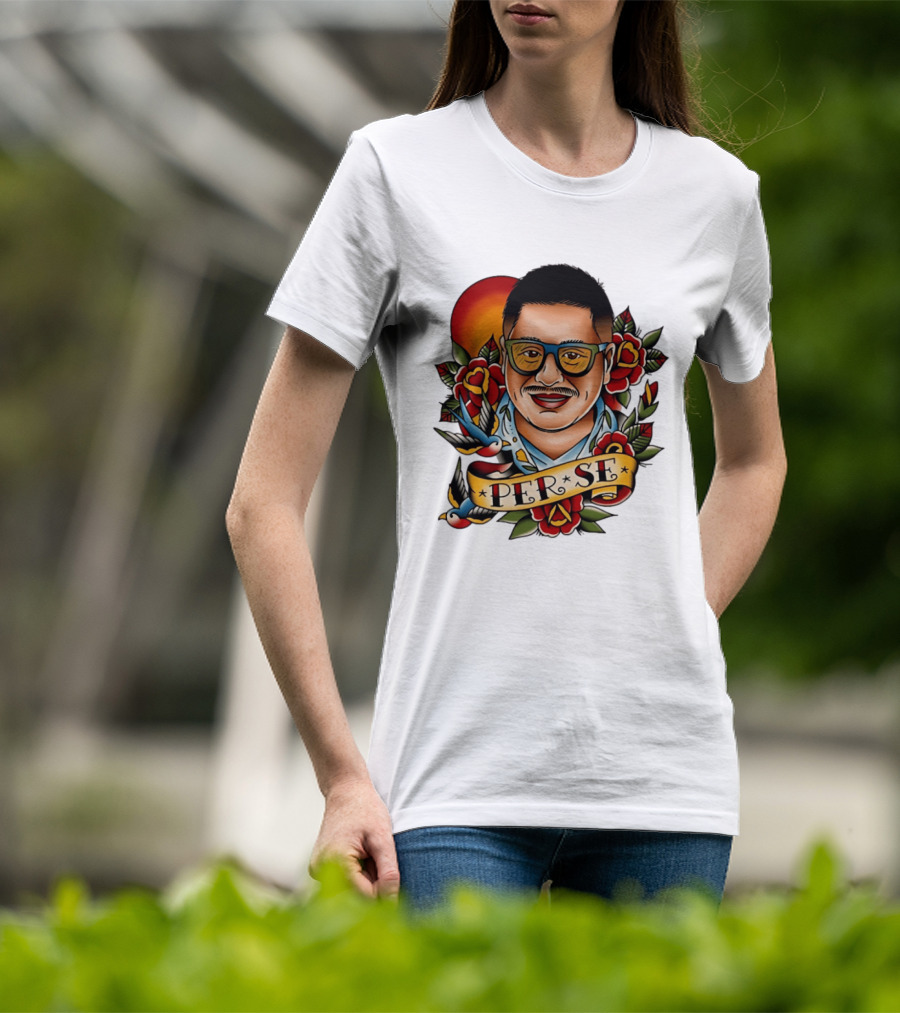 Per Se Old School Tattoo Roses Swallow T-Shirt