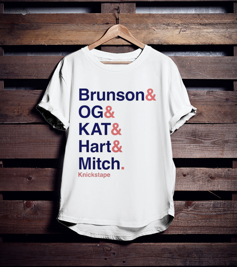 Brunson OG KAT Hart Mitch New York Knicks Knickstape T-Shirt