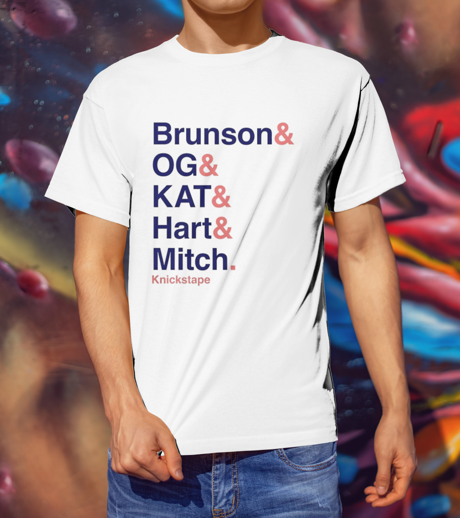 Brunson OG KAT Hart Mitch New York Knicks Knickstape T-Shirt