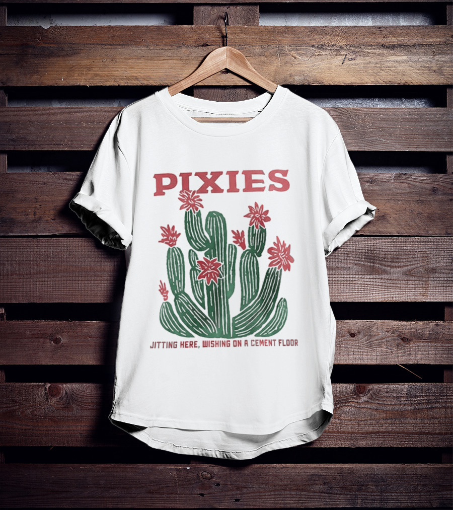 Pixies P40 Asia Tour 2026 Cactus Sitting Here Wishing On A Cement Floor T-Shirt