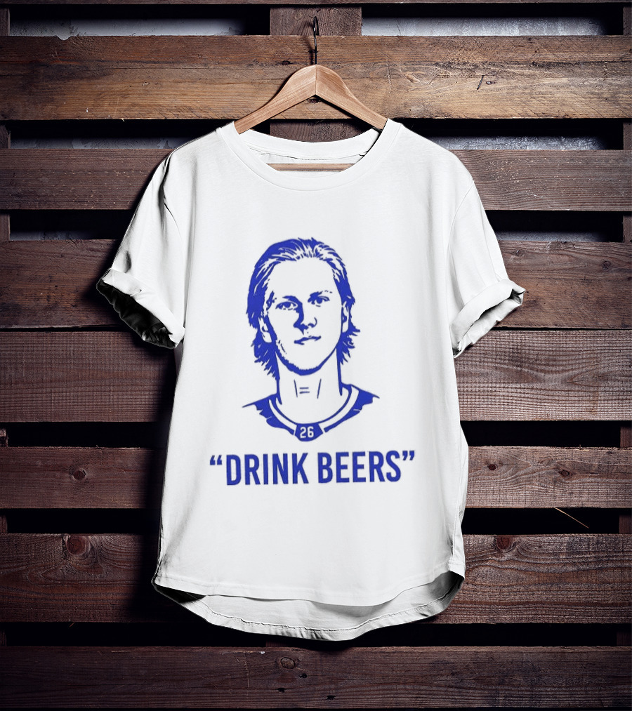 Rasmus Dahlin Drink Beers Blue Sketch T-Shirt