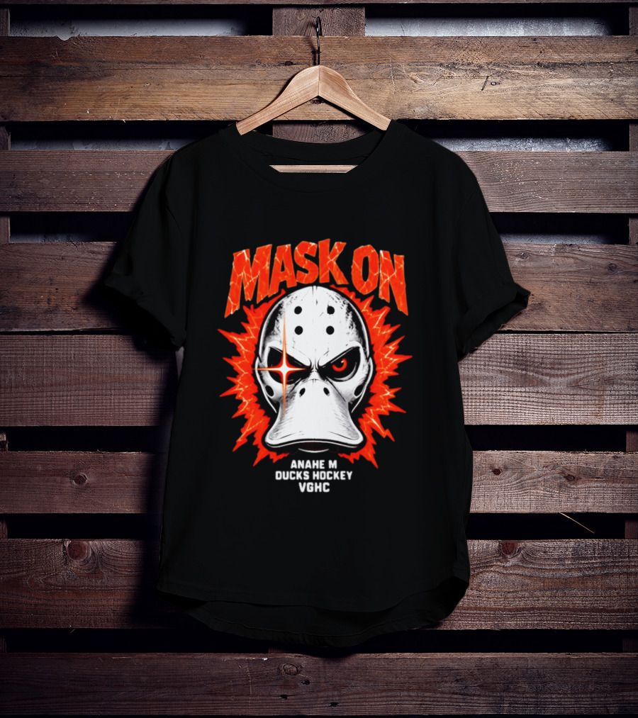 MASK ON Anaheim Ducks Hockey Vonic T-Shirt