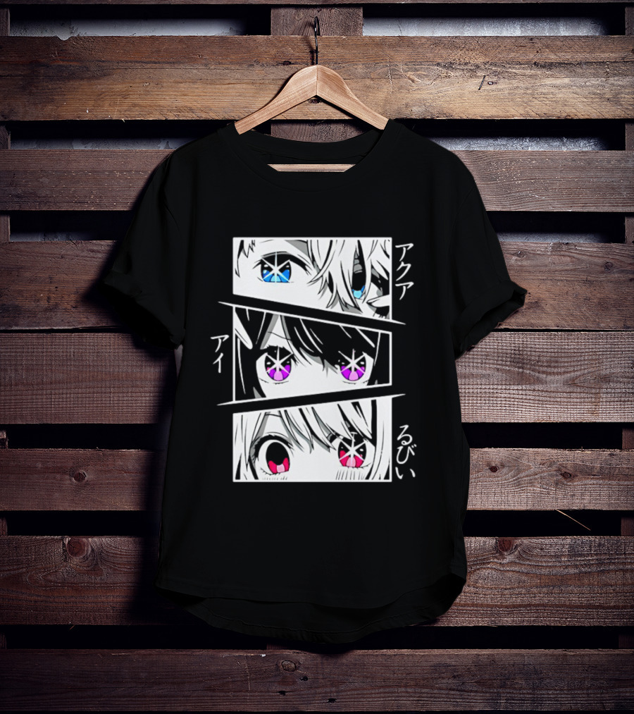 Aqua Ai And Ruby Eyes Oshi No Ko Anime Characters T-Shirt