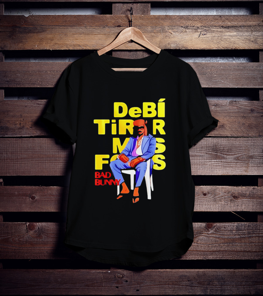 Bad Bunny DeBí Tirar Más Fotos Cartoon Style 2026 World Tour T-Shirt