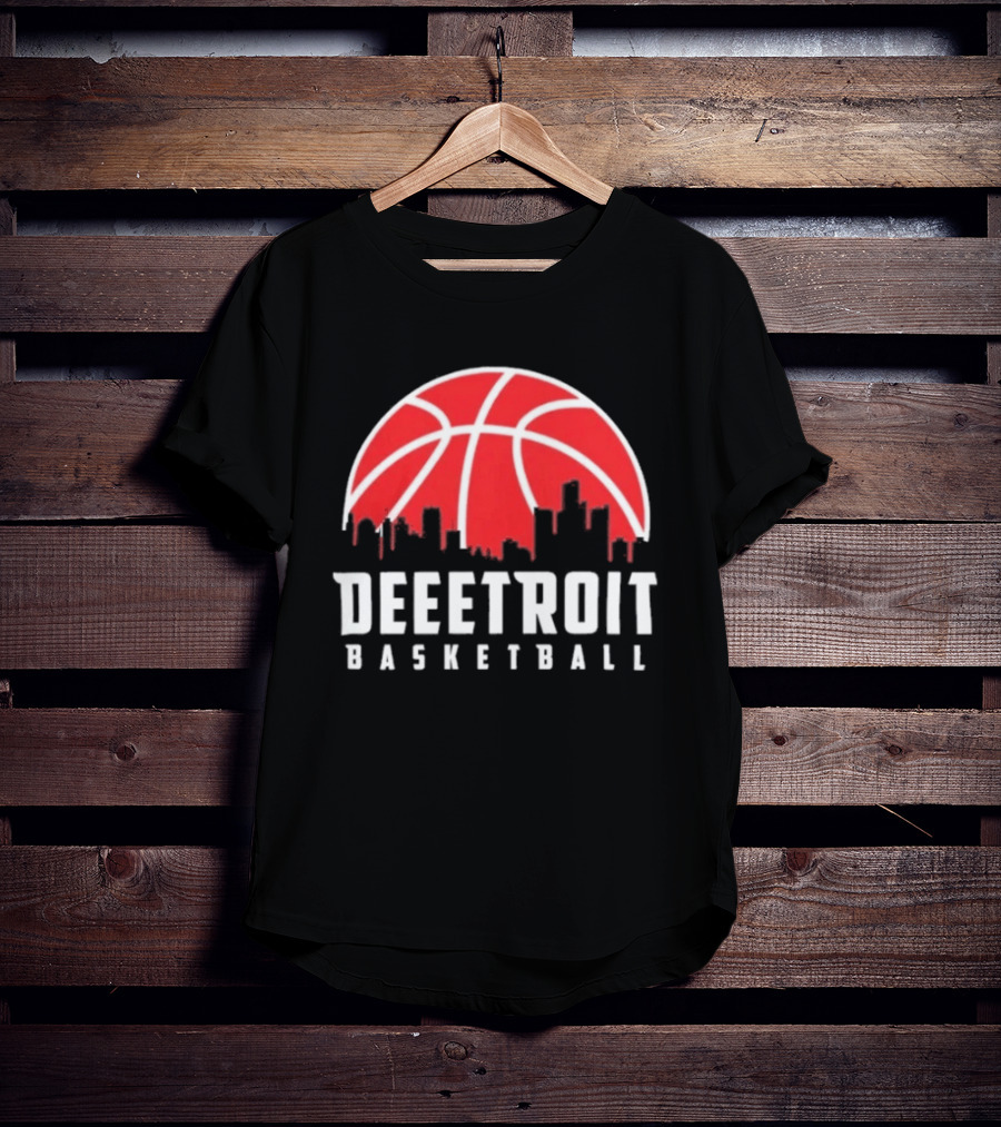 Deeetroit Basketball Cityline Detroit Pistons 2026 T-Shirt