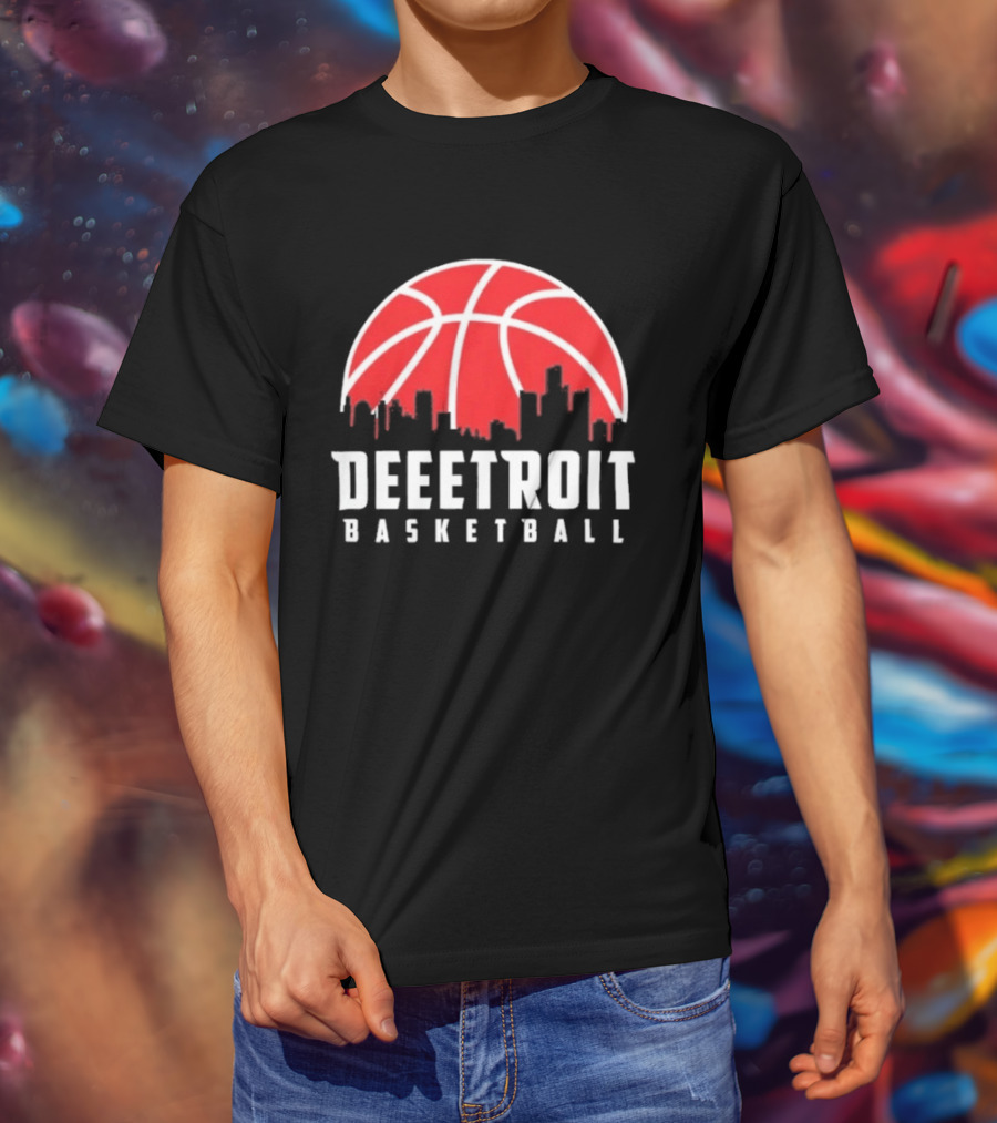 Deeetroit Basketball Cityline Detroit Pistons 2026 T-Shirt