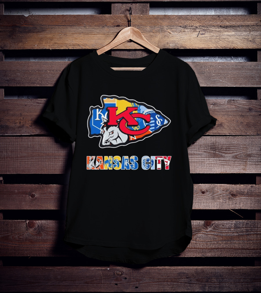 Kansas City Chiefs Royals Sporting KC Crest T-Shirt