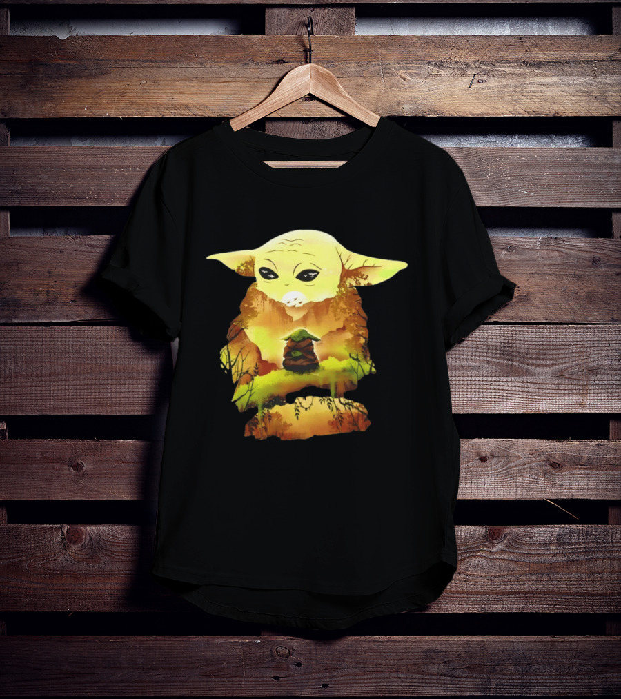 Grogu Meditates In Serene Forest Scene T-Shirt