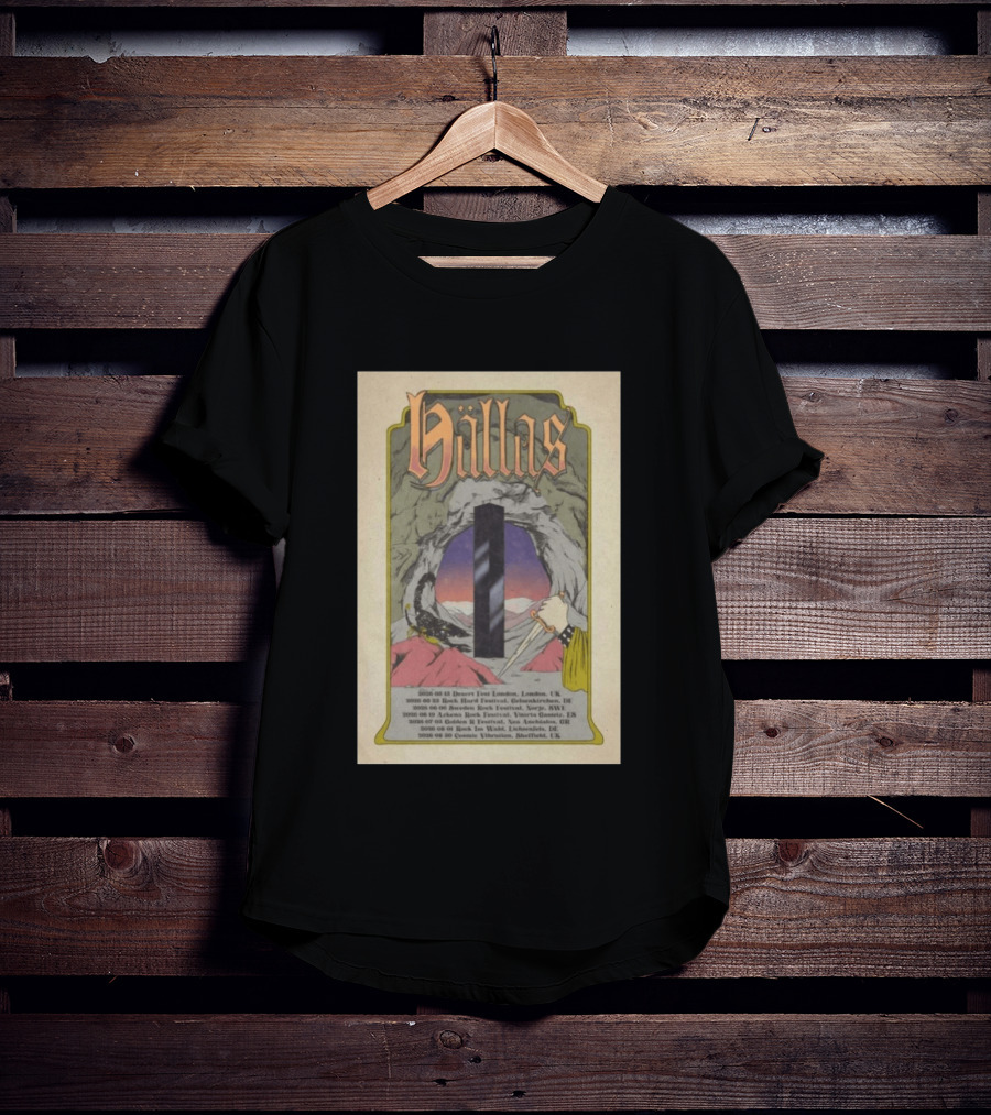 Hällas Tour 2026 Desert Fest London To Cosmic Fuzz Sheffield Summer Dates UK Germany Switzerland Austria Greece T-Shirt