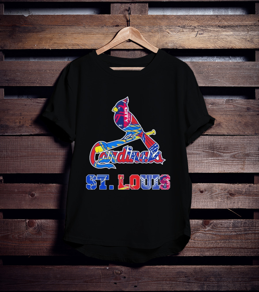 St Louis Cardinals City Soccer Blue And Red Sports Teams T-Shirt
