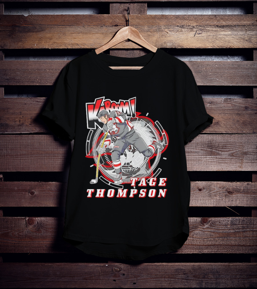 Tage Thompson Kaboom Hockey Comic T-Shirt