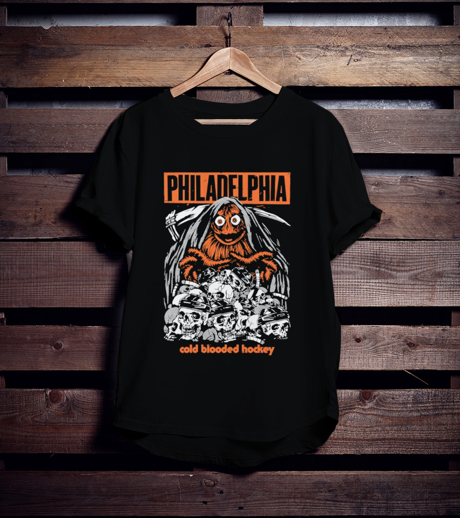 Philadelphia Gritty Reaper Cold Blooded Hockey Skulls T-Shirt