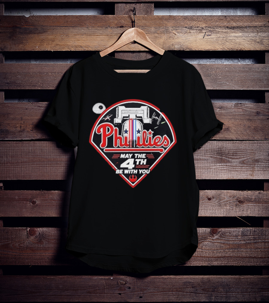 Phillies Star Wars May The 4th Be With You T-Shirt