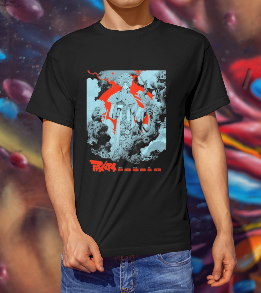 Pixies P40 Asia Tour 2026 Ken Taylor Geisha And Mythical Creatures T-Shirt