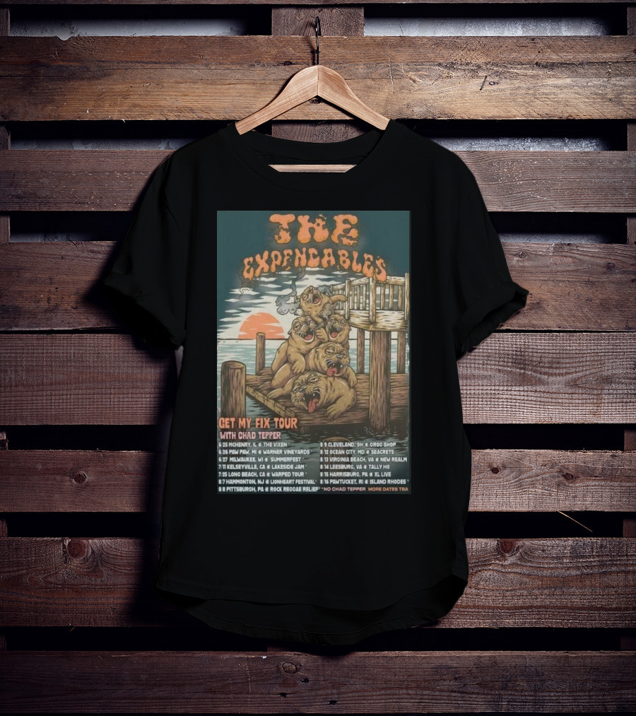 The Expendables Get My Fix Tour 2026 With Chad Tepper Locations And Dates T-Shirt