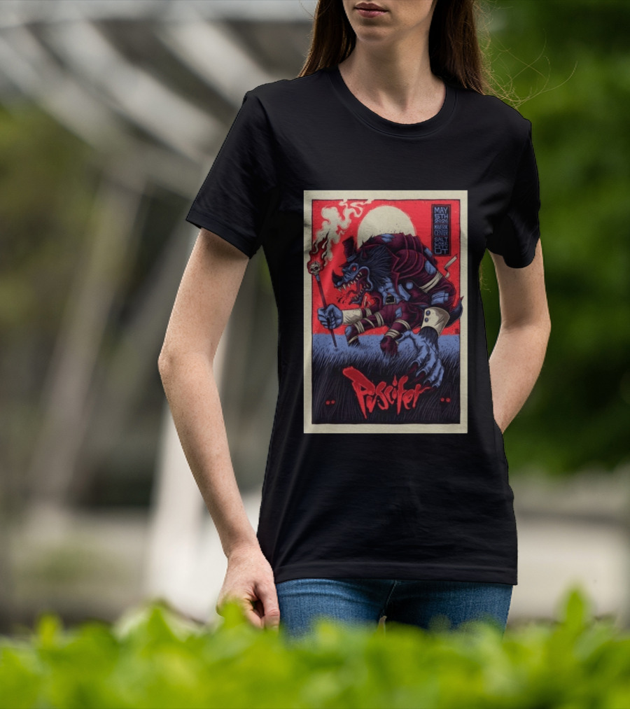 Puscifer May 5th 2026 Maverik Center Werewolf Art Salt Lake City UT T-Shirt