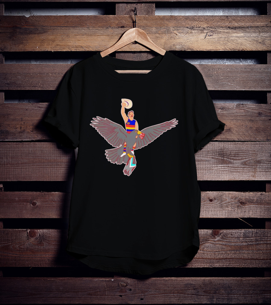 Texan Crow Adventure: Cowboy Riding Giant Bird T-Shirt
