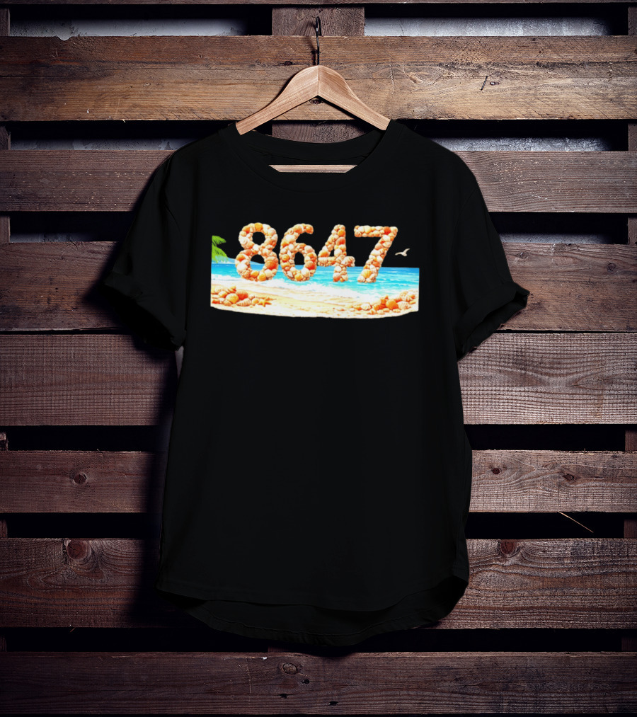 8647 Beach Edition Sun Sand Seashells Tropical Paradise T-Shirt