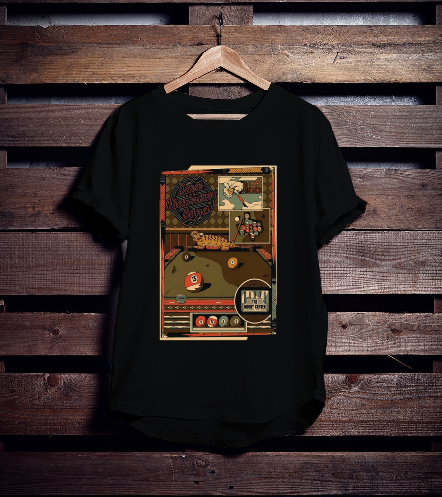 Dave Matthews Band May 11 2026 Pool Table Art The Moody Center Austin TX T-Shirt